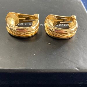 Vintage Christian Dior loop clip on earrings